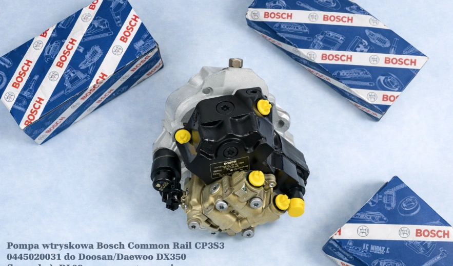 Pompa wtryskowa Bosch Common Rail CP3S3 0445020031 do Doosan/Daewoo DX350 (koparka), DL08 - nowa, regeneracja, cena