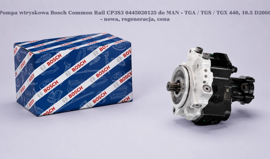 Pompa wtryskowa Bosch Common Rail CP3S3 0445020125 do MAN - TGA / TGS / TGX 440, 10.5 D2066 - nowa, regeneracja, cena