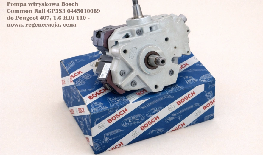 Pompa wtryskowa Bosch Common Rail CP3S3 0445010089 do Peugeot 407, 1.6 HDi 110 - nowa, regeneracja, cena
