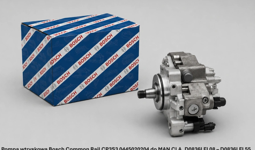 Pompa wtryskowa Bosch Common Rail CP3S3 0445020204 do MAN CLA, D0836LFL08 – D0836LFL55, 6.9 l - nowa, regeneracja, cena