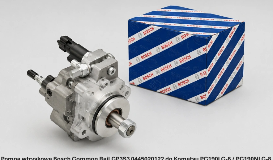 Pompa wtryskowa Bosch Common Rail CP3S3 0445020122 do Komatsu PC190LC-8 / PC190NLC-8 - 4.5 l - nowa, regeneracja, cena