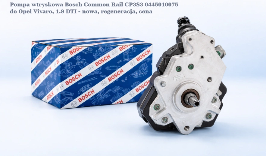 Pompa wtryskowa Bosch Common Rail CP3S3 0445010075 do Opel Vivaro, 1.9 DTI - nowa, regeneracja, cena