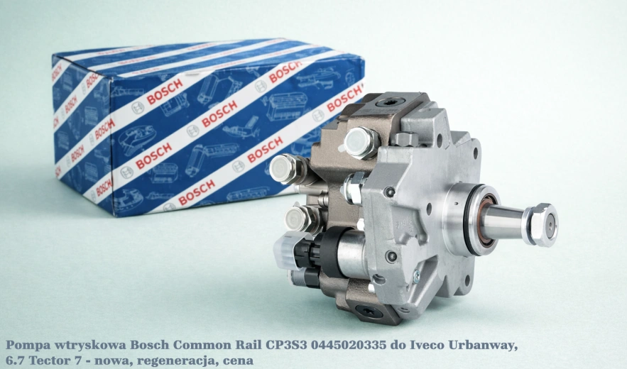 Pompa wtryskowa Bosch Common Rail CP3S3 0445020335 do Iveco Urbanway, 6.7 Tector 7 - nowa, regeneracja, cena