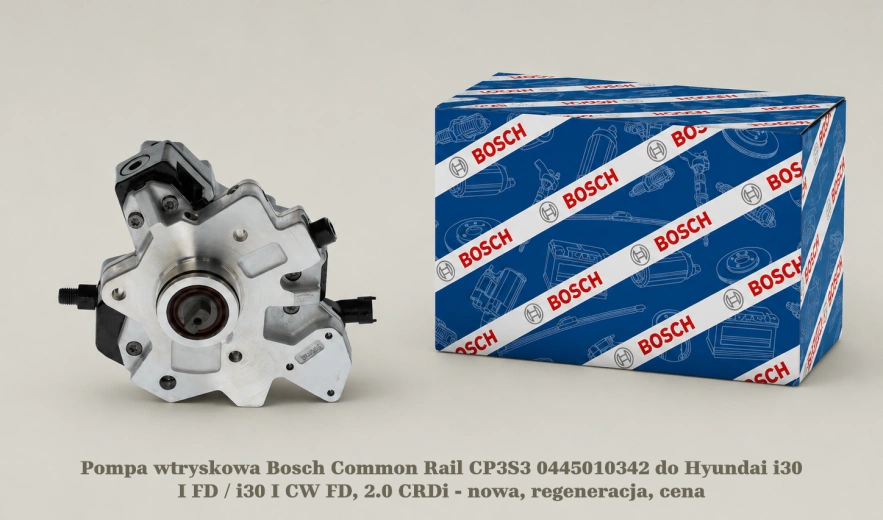 Pompa wtryskowa Bosch Common Rail CP3S3 0445010342 do Hyundai i30 I FD / i30 I CW FD, 2.0 CRDi - nowa, regeneracja, cena