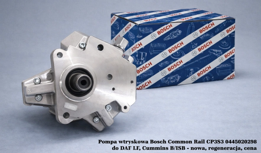 Pompa wtryskowa Bosch Common Rail CP3S3 0445020298 do DAF LF, Cummins B/ISB - nowa, regeneracja, cena