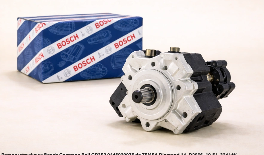 Pompa wtryskowa Bosch Common Rail CP3S3 0445020075 do TEMSA Diamond 14, D2066, 10.5 l, 324 kW - nowa, regeneracja, cena