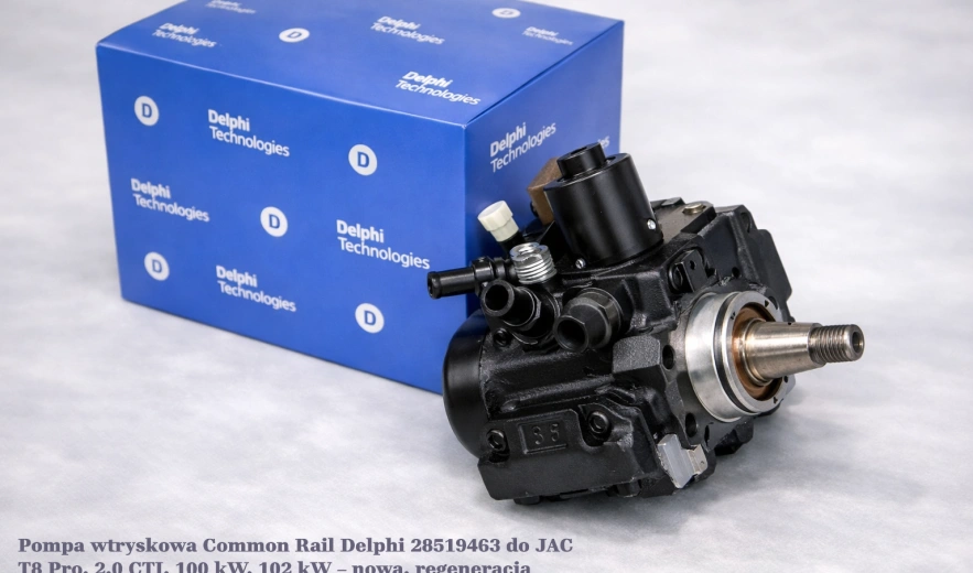 Pompa wtryskowa Common Rail Delphi 28519463 do JAC T8 Pro, 2.0 CTI, 100 kW, 102 kW – nowa, regeneracja