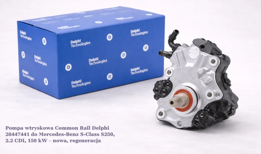 Pompa wtryskowa Common Rail Delphi 28447441 do Mercedes-Benz S-Class S250, 2.2 CDI, 150 kW – nowa, regeneracja