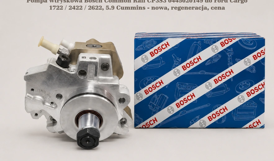 Pompa wtryskowa Bosch Common Rail CP3S3 0445020149 do Ford Cargo 1722 / 2422 / 2622, 5.9 Cummins - nowa, regeneracja, cena