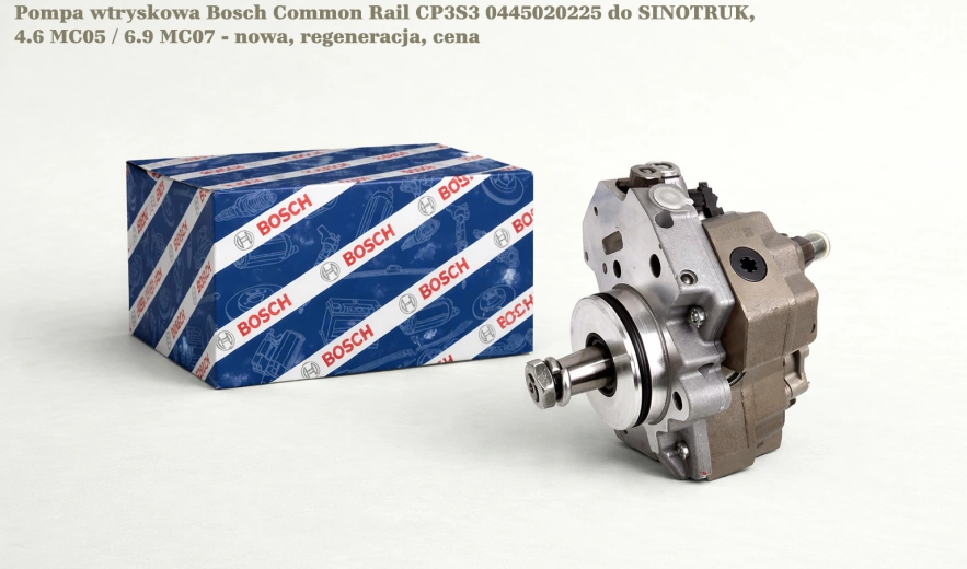 Pompa wtryskowa Bosch Common Rail CP3S3 0445020225 do SINOTRUK, 4.6 MC05 / 6.9 MC07 - nowa, regeneracja, cena