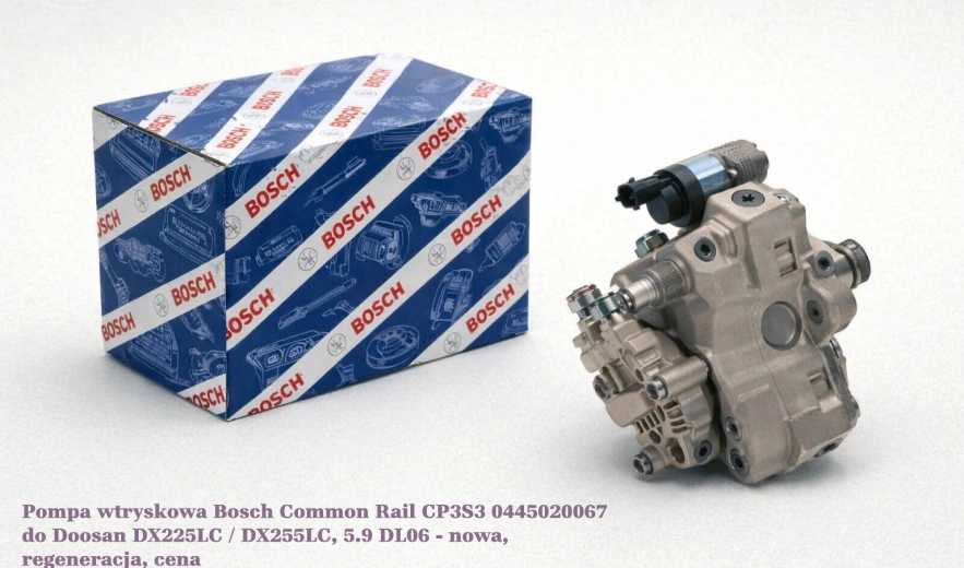 Pompa wtryskowa Bosch Common Rail CP3S3 0445020067 do Doosan DX225LC / DX255LC, 5.9 DL06 - nowa, regeneracja, cena