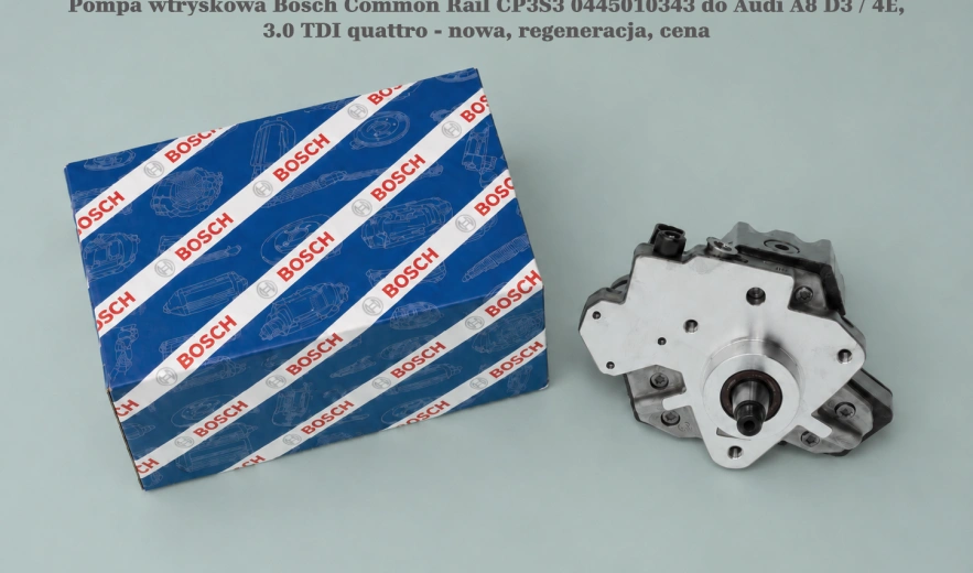 Pompa wtryskowa Bosch Common Rail CP3S3 0445010343 do Audi A8 D3 / 4E, 3.0 TDI quattro - nowa, regeneracja, cena