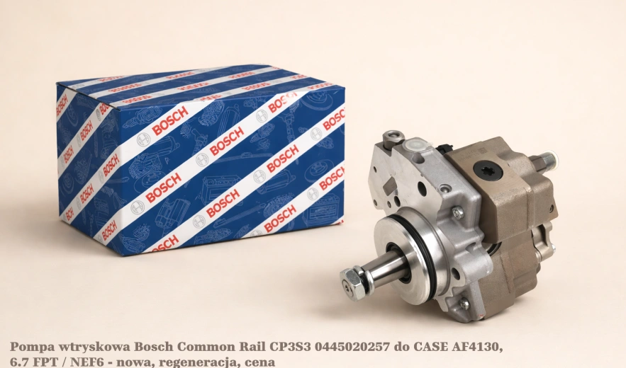 Pompa wtryskowa Bosch Common Rail CP3S3 0445020257 do CASE AF4130, 6.7 FPT / NEF6 - nowa, regeneracja, cena
