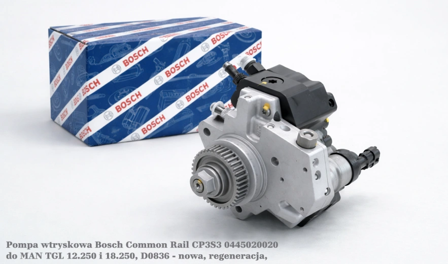 Pompa wtryskowa Bosch Common Rail CP3S3 0445020020 do MAN TGL 12.250 i 18.250, D0836 - nowa, regeneracja, cena
