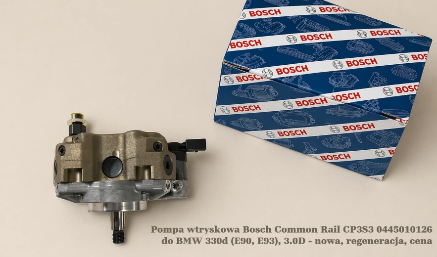 Pompa wtryskowa Bosch Common Rail CP3S3 0445010126 do BMW 330d (E90, E93), 3.0D - nowa, regeneracja, cena