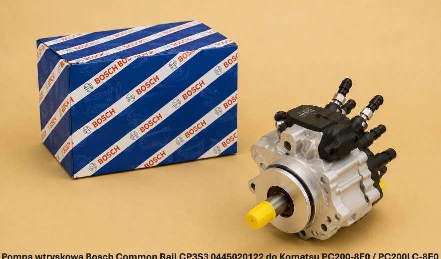 Pompa wtryskowa Bosch Common Rail CP3S3 0445020122 do Komatsu PC200-8E0 / PC200LC-8E0 - 4.5 l - nowa, regeneracja, cena