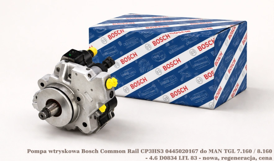 Pompa wtryskowa Bosch Common Rail CP3HS3 0445020167 do MAN TGL 7.160 / 8.160 - 4.6 D0834 LFL 83 - nowa, regeneracja, cena