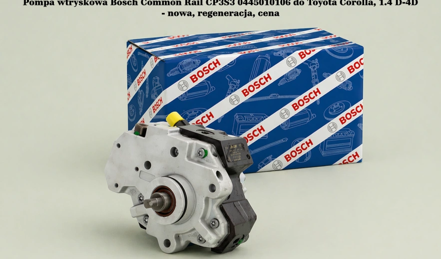 Pompa wtryskowa Bosch Common Rail CP3S3 0445010106 do Toyota Corolla, 1.4 D-4D - nowa, regeneracja, cena