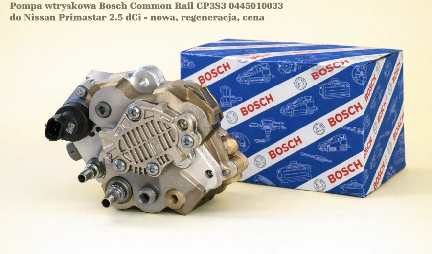 Pompa wtryskowa Bosch Common Rail CP3S3 0445010033 do Nissan Primastar 2.5 dCi - nowa, regeneracja, cena