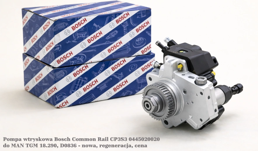 Pompa wtryskowa Bosch Common Rail CP3S3 0445020020 do MAN TGM 18.290, D0836 - nowa, regeneracja, cena