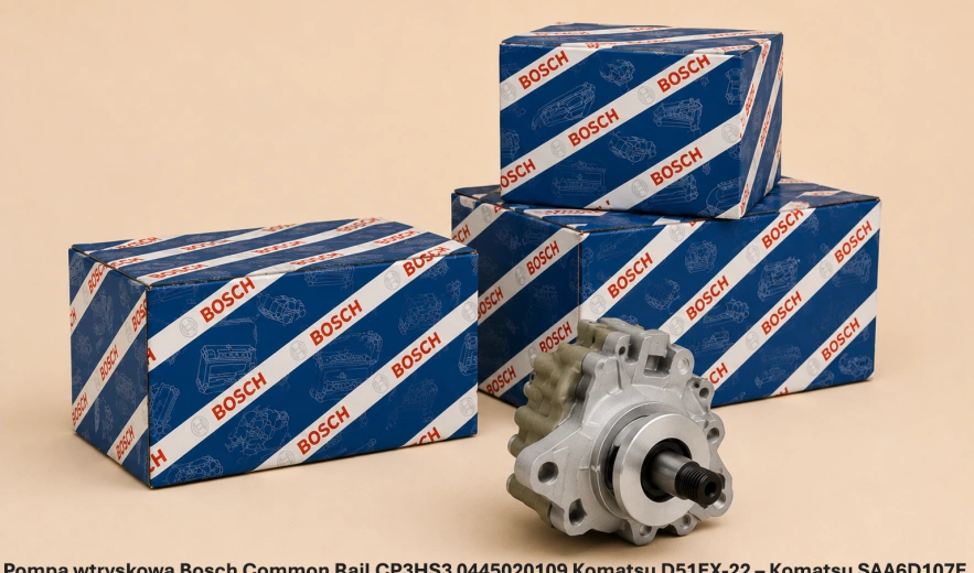 Pompa wtryskowa Bosch Common Rail CP3HS3 0445020109 Komatsu D51EX-22 – Komatsu SAA6D107E - nowa, regeneracja, cena
