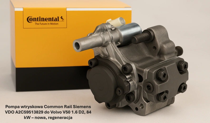 Pompa wtryskowa Common Rail Siemens VDO A2C59513829 do Volvo V50 1.6 D2, 84 kW – nowa, regeneracja