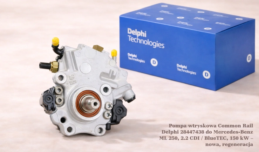 Pompa wtryskowa Common Rail Delphi 28447438 do Mercedes-Benz ML 250, 2.2 CDI / BlueTEC, 150 kW – nowa, regeneracja