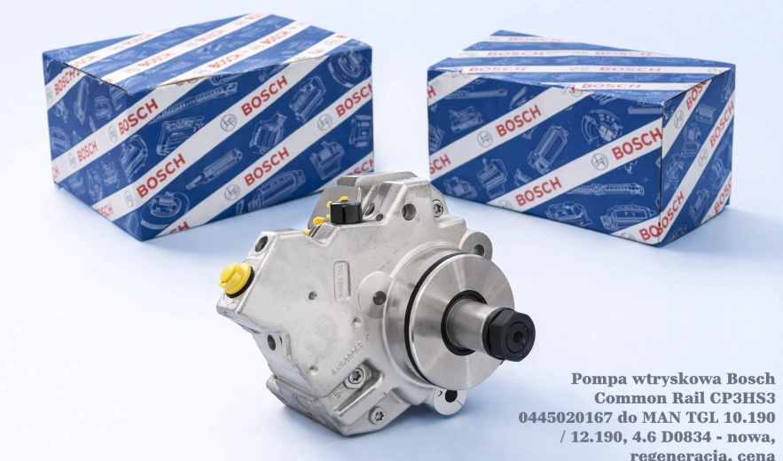 Pompa wtryskowa Bosch Common Rail CP3HS3 0445020167 do MAN TGL 10.190 / 12.190, 4.6 D0834 - nowa, regeneracja, cena