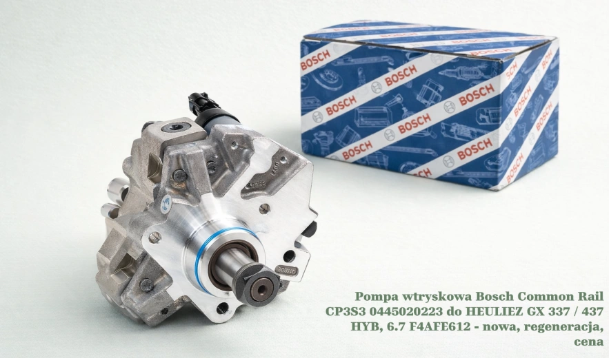 Pompa wtryskowa Bosch Common Rail CP3S3 0445020223 do HEULIEZ GX 337 / 437 HYB, 6.7 F4AFE612 - nowa, regeneracja, cena