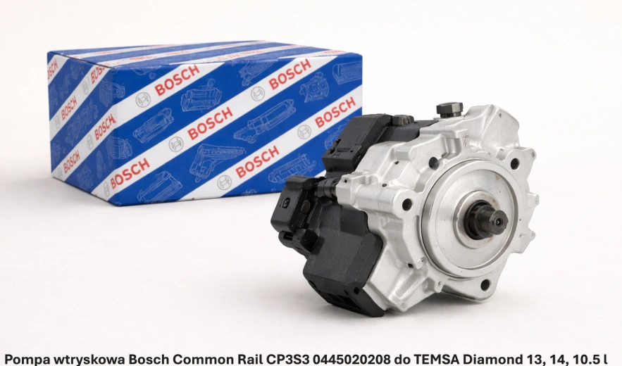 Pompa wtryskowa Bosch Common Rail CP3S3 0445020208 do TEMSA Diamond 13, 14, 10.5 l - nowa, regeneracja, cena