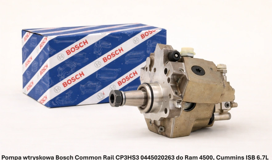 Pompa wtryskowa Bosch Common Rail CP3HS3 0445020263 do Ram 4500, Cummins ISB 6.7L - nowa, regeneracja, cena