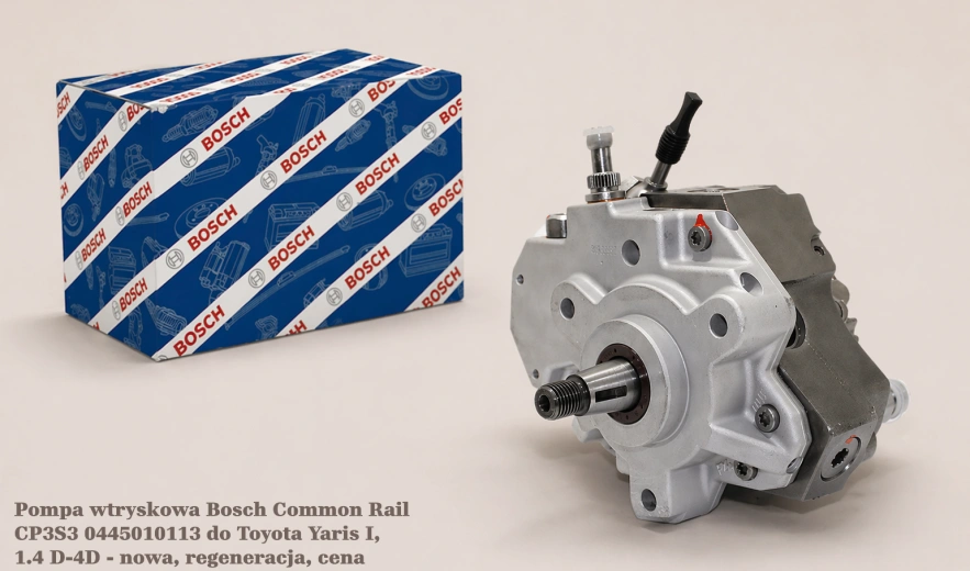 Pompa wtryskowa Bosch Common Rail CP3S3 0445010113 do Toyota Yaris I, 1.4 D-4D - nowa, regeneracja, cena