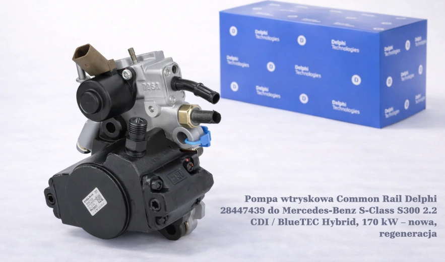 Pompa wtryskowa Common Rail Delphi 28447439 do Mercedes-Benz S-Class S300 BlueTEC Hybrid, 170 kW – nowa, regeneracja