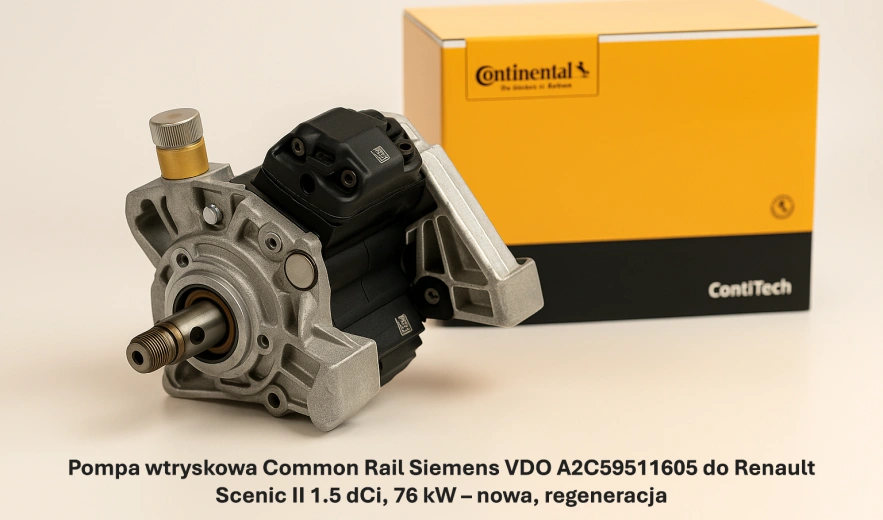 Pompa wtryskowa Common Rail Siemens VDO A2C59511605 do Renault Scenic II 1.5 dCi, 76 kW – nowa, regeneracja
