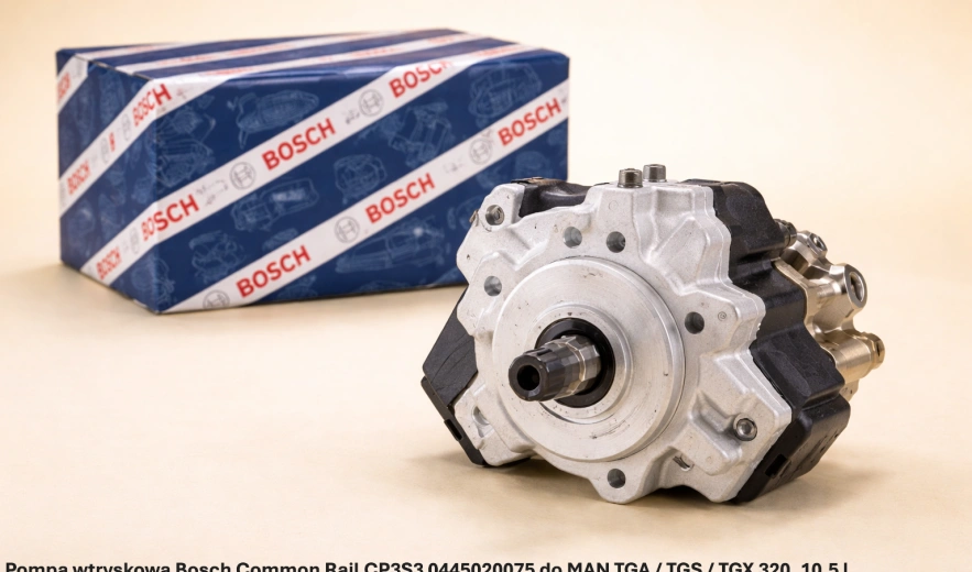 Pompa wtryskowa Bosch Common Rail CP3S3 0445020075 do MAN TGA / TGS / TGX 320, 10.5 l, D2066 - nowa, regeneracja, cena