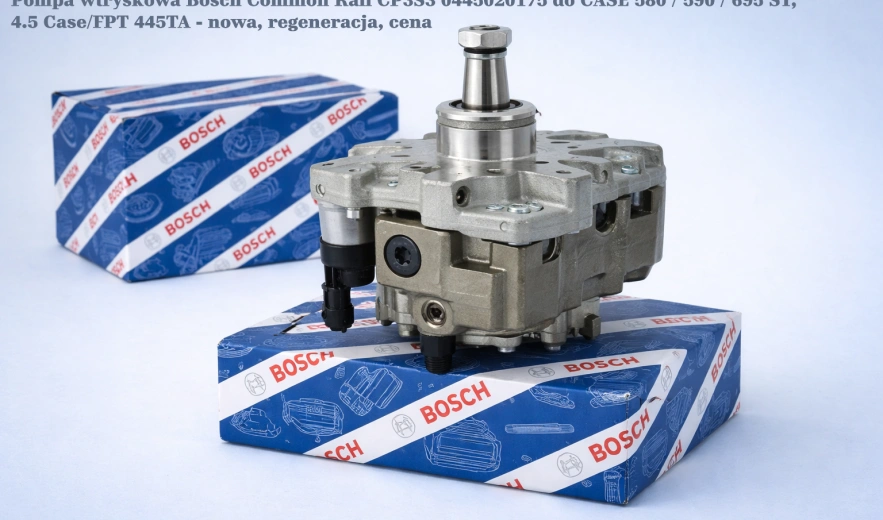 Pompa wtryskowa Bosch Common Rail CP3S3 0445020175 do CASE 580 / 590 / 695 ST, 4.5 Case/FPT 445TA - nowa, regeneracja, cena