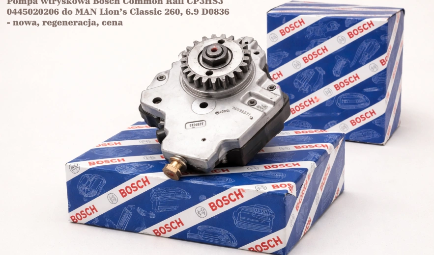 Pompa wtryskowa Bosch Common Rail CP3HS3 0445020206 do MAN Lion’s Classic 260, 6.9 D0836 - nowa, regeneracja, cena