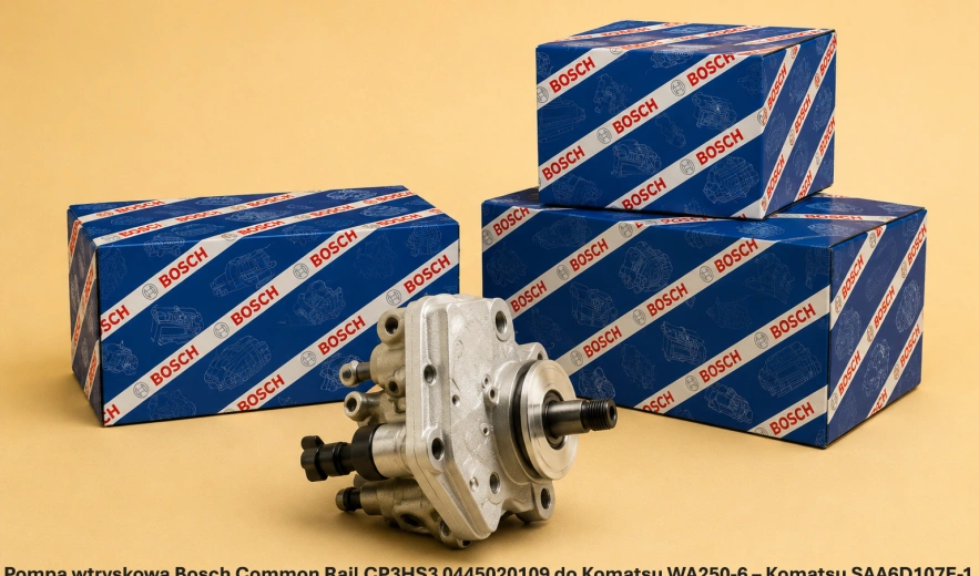 Pompa wtryskowa Bosch Common Rail CP3HS3 0445020109 do Komatsu WA250-6 – Komatsu SAA6D107E-1 - nowa, regeneracja, cena