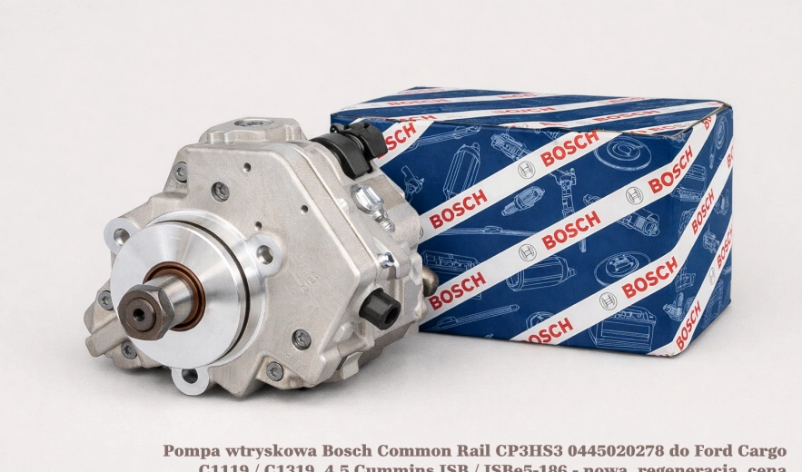 Pompa wtryskowa Bosch Common Rail CP3HS3 0445020278 do Ford Cargo C1119 / C1319, 4.5 Cummins ISB / ISBe5-186 - nowa, regeneracja, cena