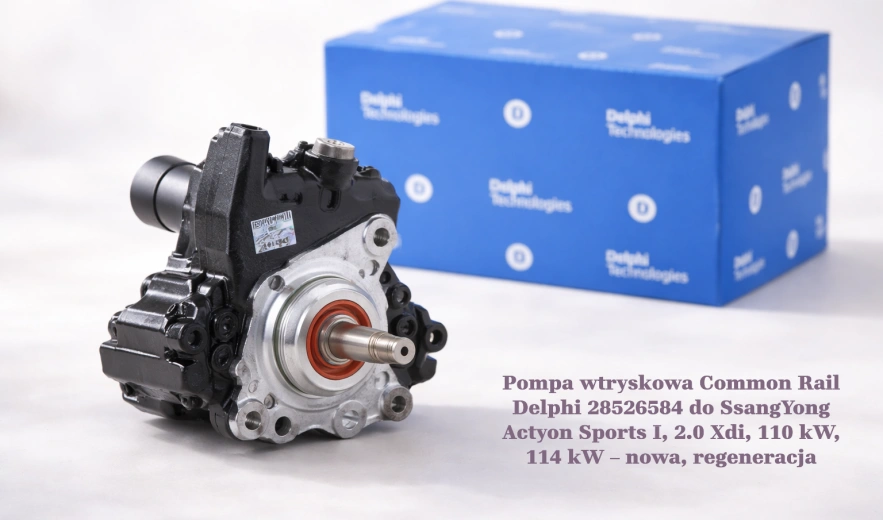 Pompa wtryskowa Common Rail Delphi 28526584 do SsangYong Actyon Sports I, 2.0 Xdi, 110 kW, 114 kW – nowa, regeneracja