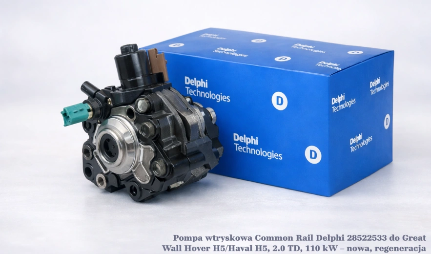 Pompa wtryskowa Common Rail Delphi 28522533 do Great Wall Hover H5/Haval H5, 2.0 TD, 110 kW – nowa, regeneracja