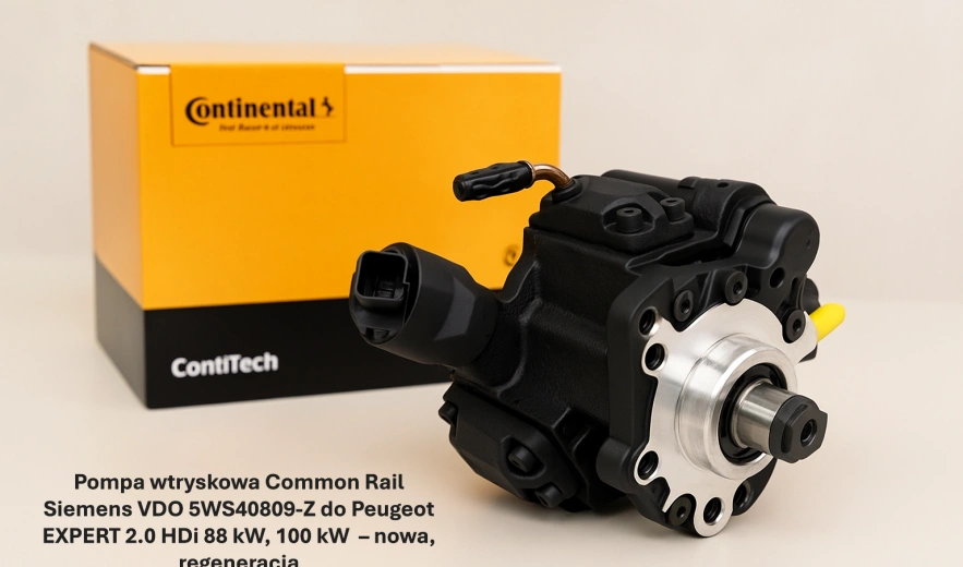 Pompa wtryskowa Common Rail Siemens VDO 5WS40809-Z do Peugeot EXPERT 2.0 HDi 88 kW, 100 kW – nowa, regeneracja