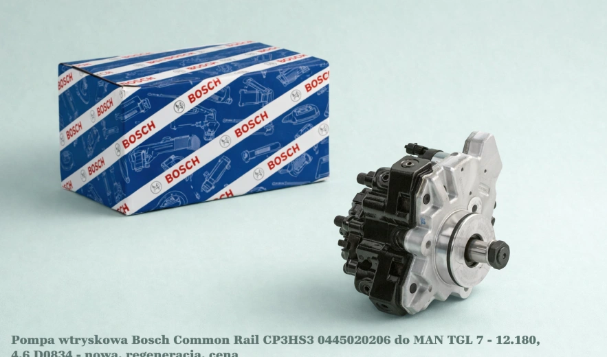 Pompa wtryskowa Bosch Common Rail CP3HS3 0445020206 do MAN TGL 7 - 12.180, 4.6 D0834 - nowa, regeneracja, cena