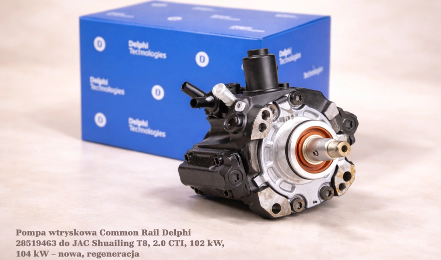 Pompa wtryskowa Common Rail Delphi 28519463 do JAC Shuailing T8, 2.0 CTI, 102 kW, 104 kW – nowa, regeneracja