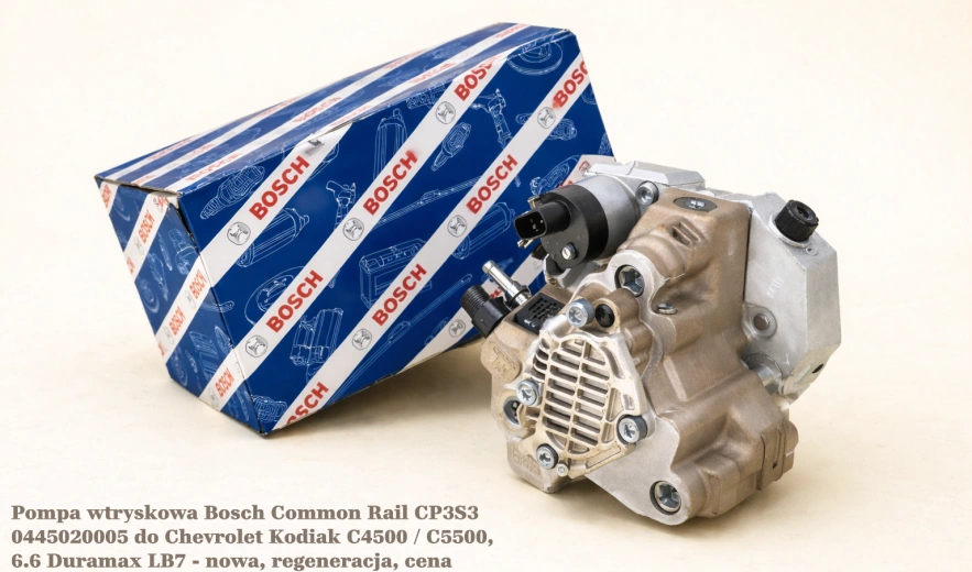 Pompa wtryskowa Bosch Common Rail CP3S3 0445020005 do Chevrolet Kodiak C4500 / C5500, 6.6 Duramax LB7 - nowa, regeneracja, cena