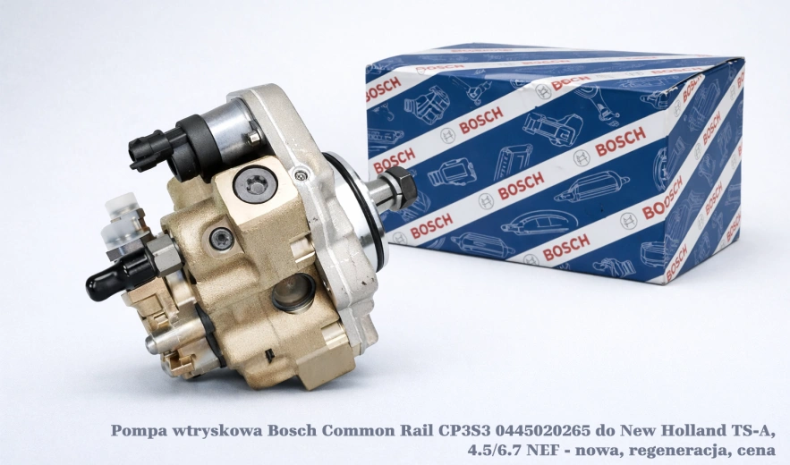 Pompa wtryskowa Bosch Common Rail CP3S3 0445020265 do New Holland TS-A, 4.5/6.7 NEF - nowa, regeneracja, cena