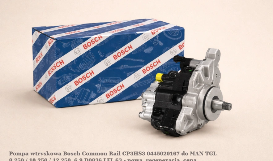Pompa wtryskowa Bosch Common Rail CP3HS3 0445020167 do MAN TGL 8.250 / 10.250 / 12.250, 6.9 D0836 LFL 63 - nowa, regeneracja, cena