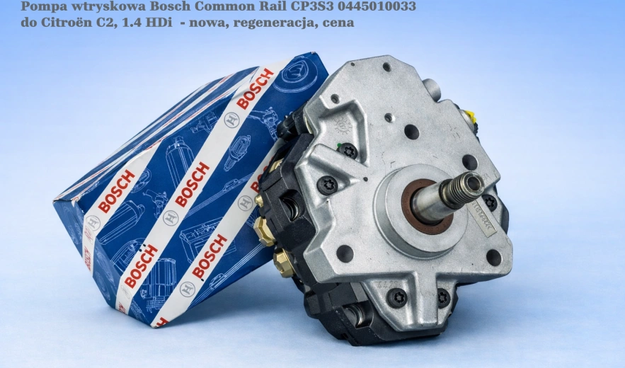 Pompa wtryskowa Bosch Common Rail CP3S3 0445010033 do Citroën C2, 1.4 HDi - nowa, regeneracja, cena