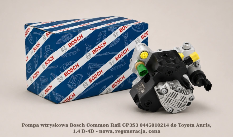 Pompa wtryskowa Bosch Common Rail CP3S3 0445010214 do Toyota Auris, 1.4 D-4D - nowa, regeneracja, cena