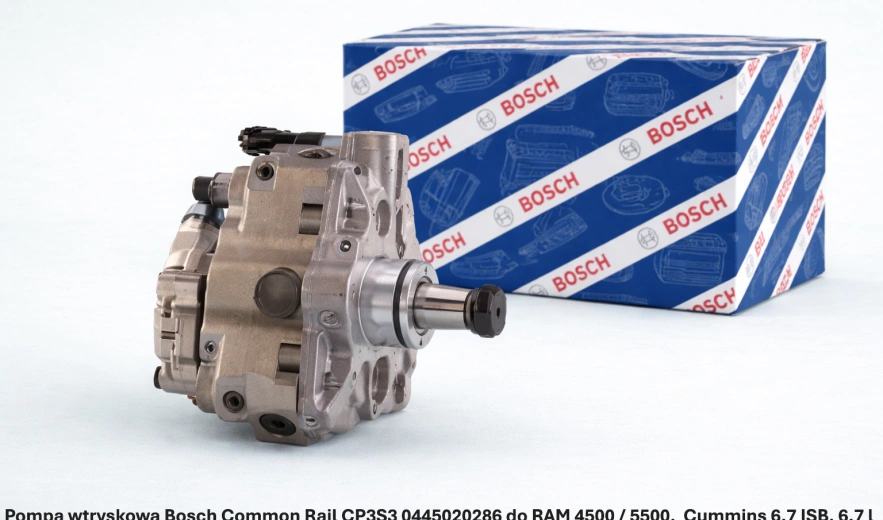 Pompa wtryskowa Bosch Common Rail CP3S3 0445020286 do RAM 4500 / 5500, Cummins 6.7 ISB, 6.7 l - nowa, regeneracja, cena